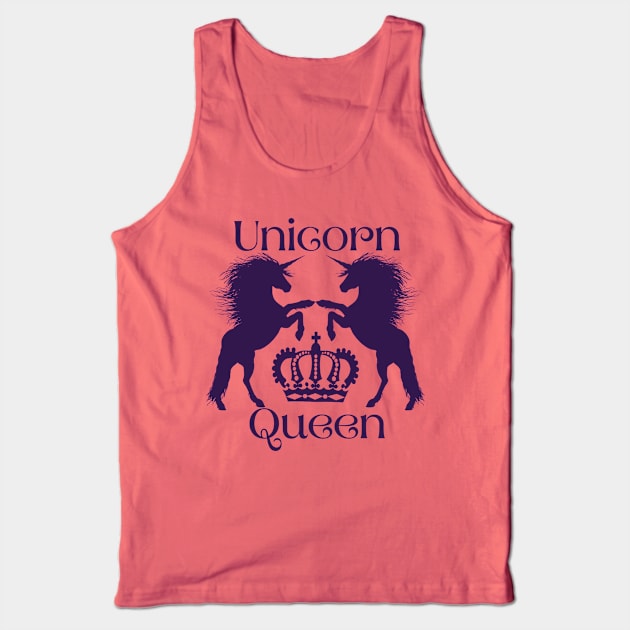 Unicorn Queen Tank Top by Serene Twilight